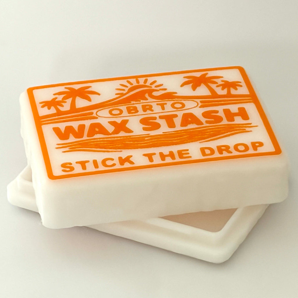 Wax stash container with 'Obrto Wax Stash' branding on a white background
