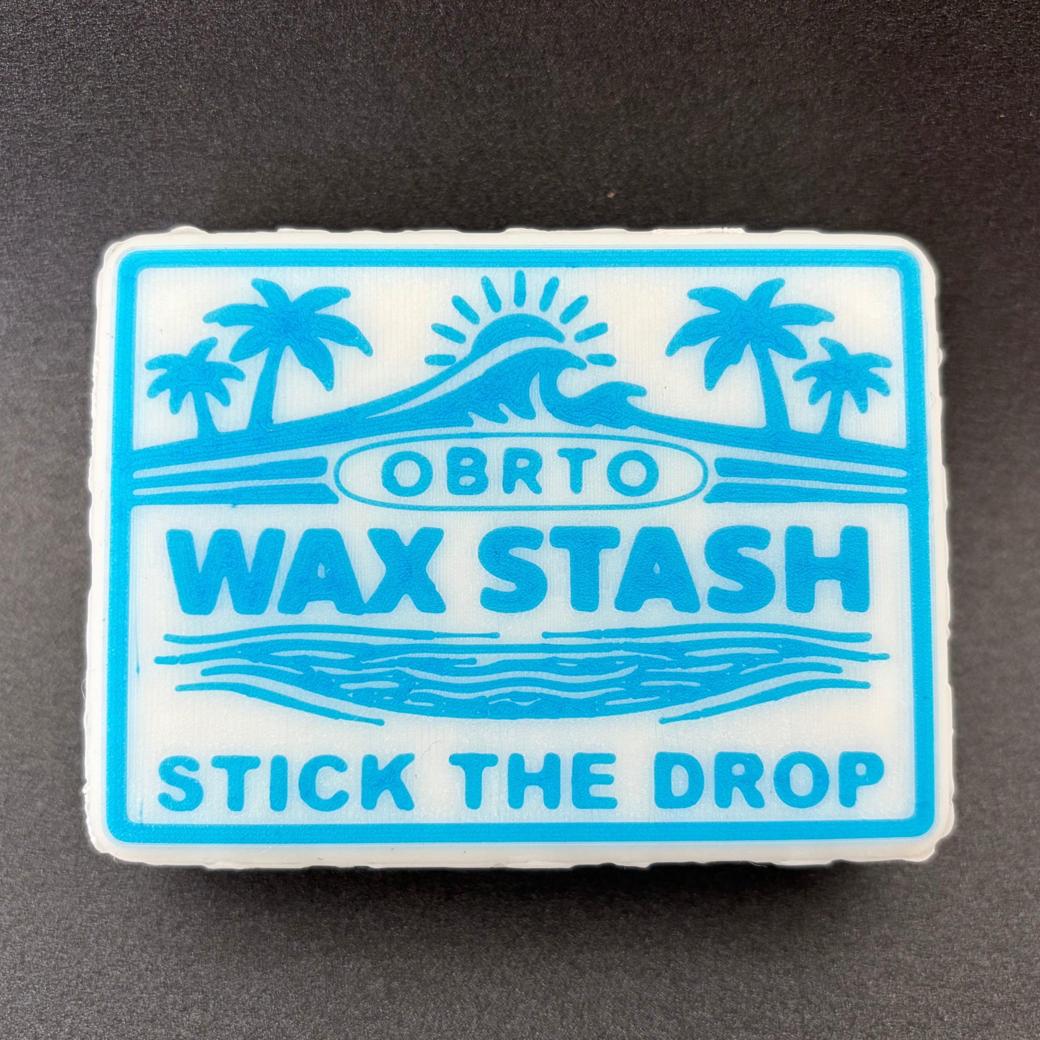Blue Rectangle Wax Stash surf wax holder