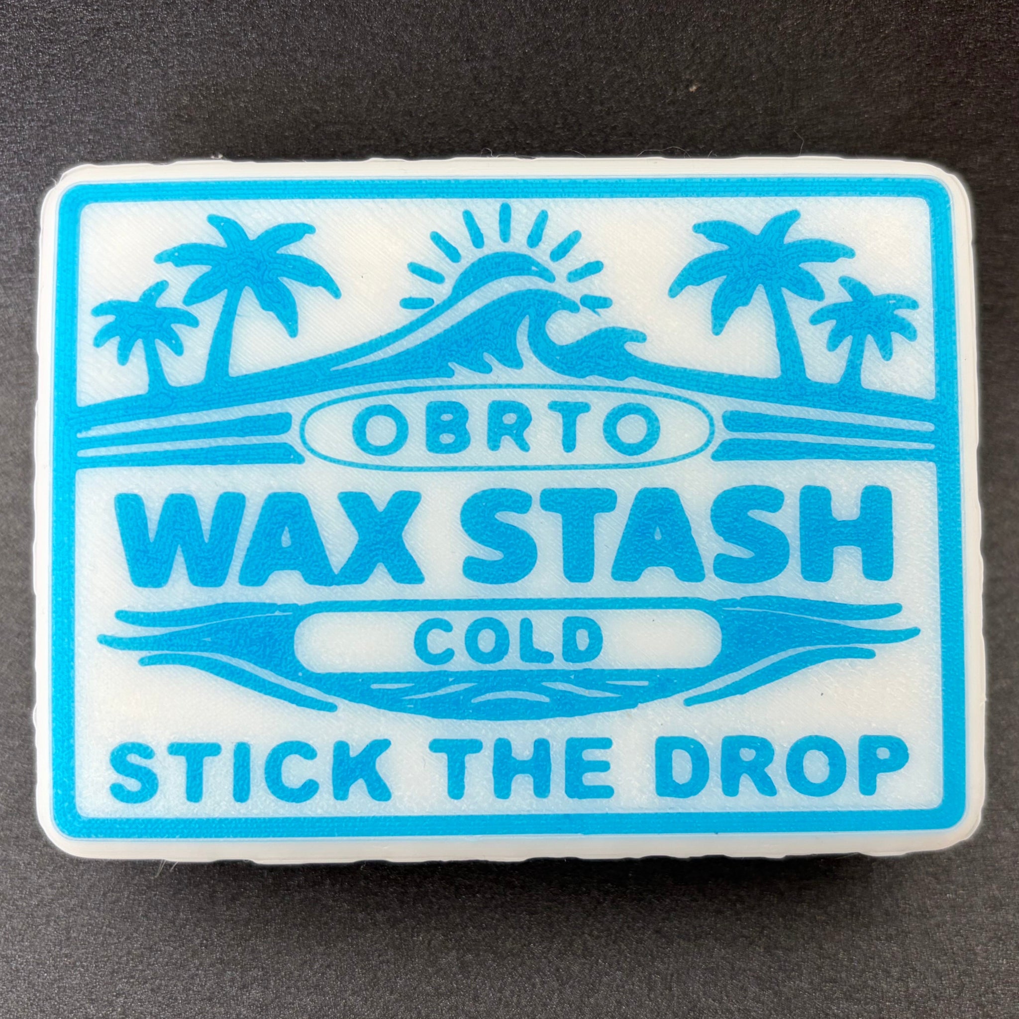 Blue Rectangle Wax Stash with cold label