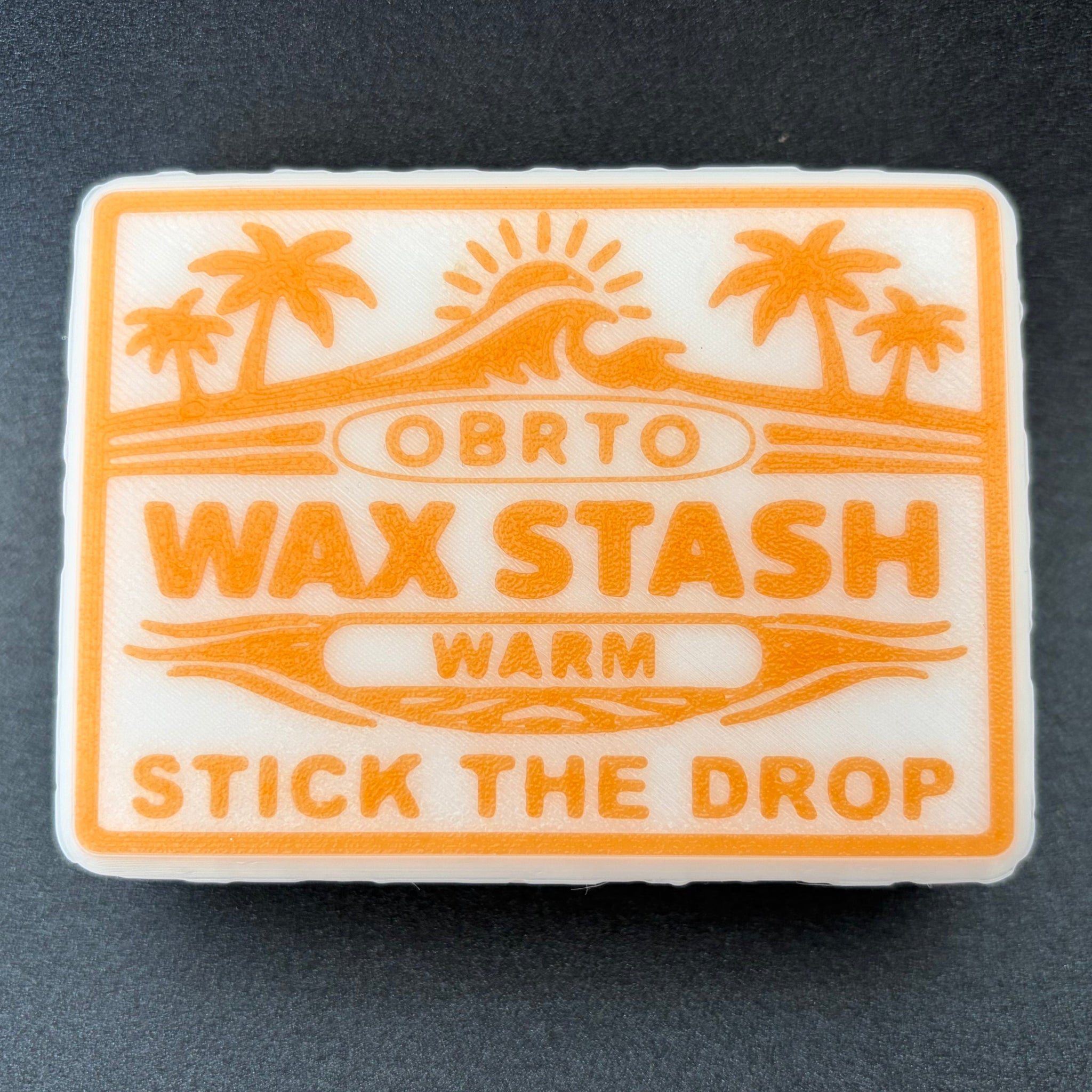 Orange Wax Stash Rectangle Warm Label