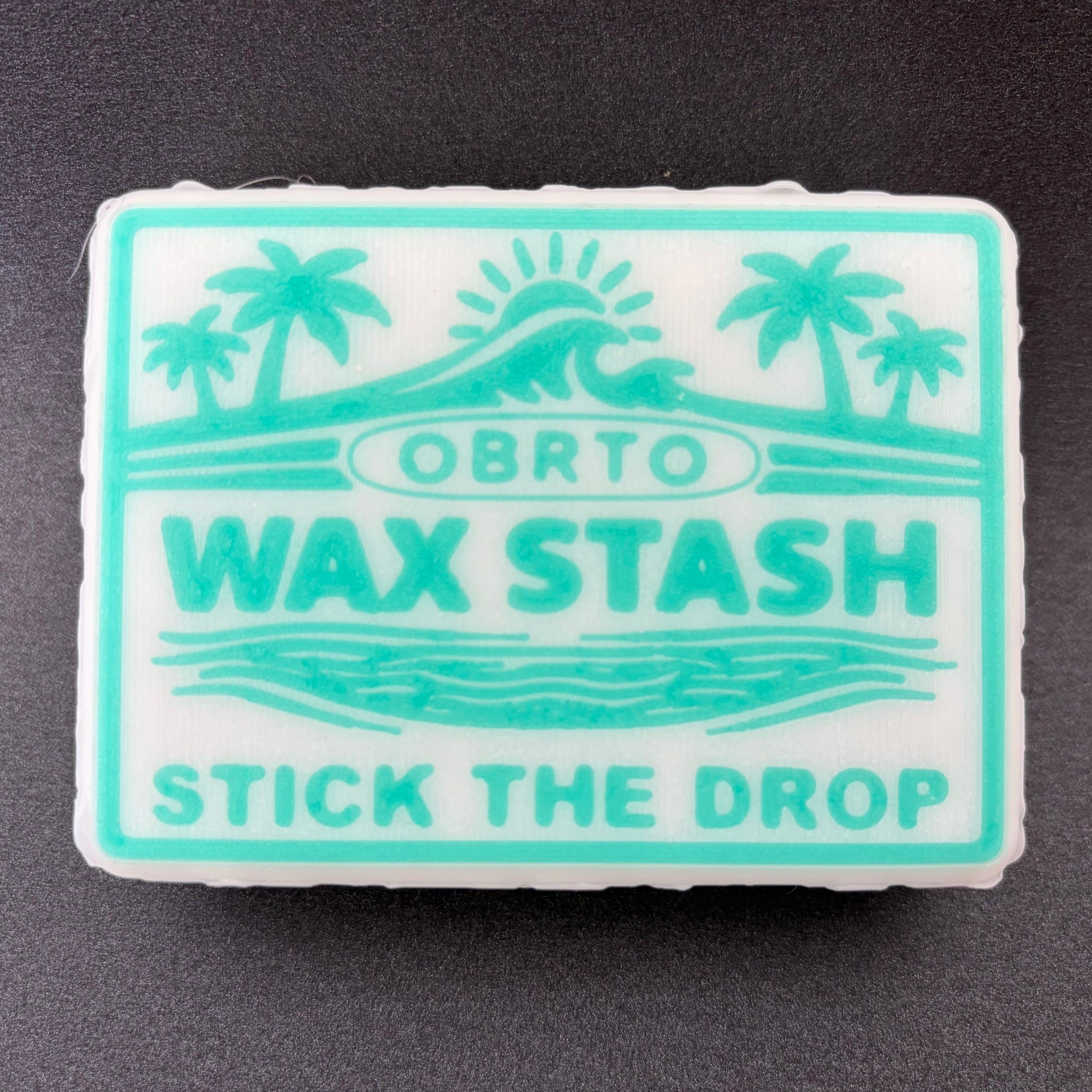 Green Rectangle Wax Stash surf wax holder