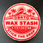 Red Round Wax Stash Basecoat surf wax holder