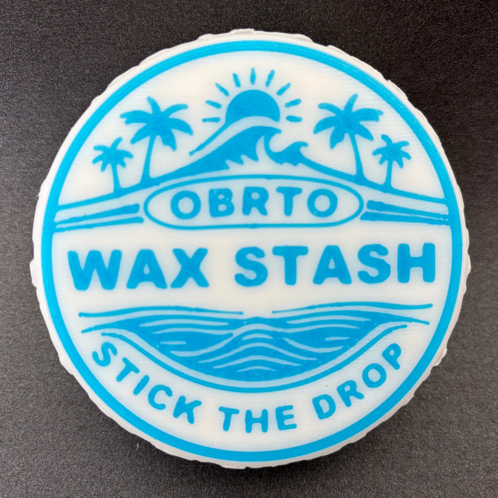 Blue Round Wax Stash surf wax holder