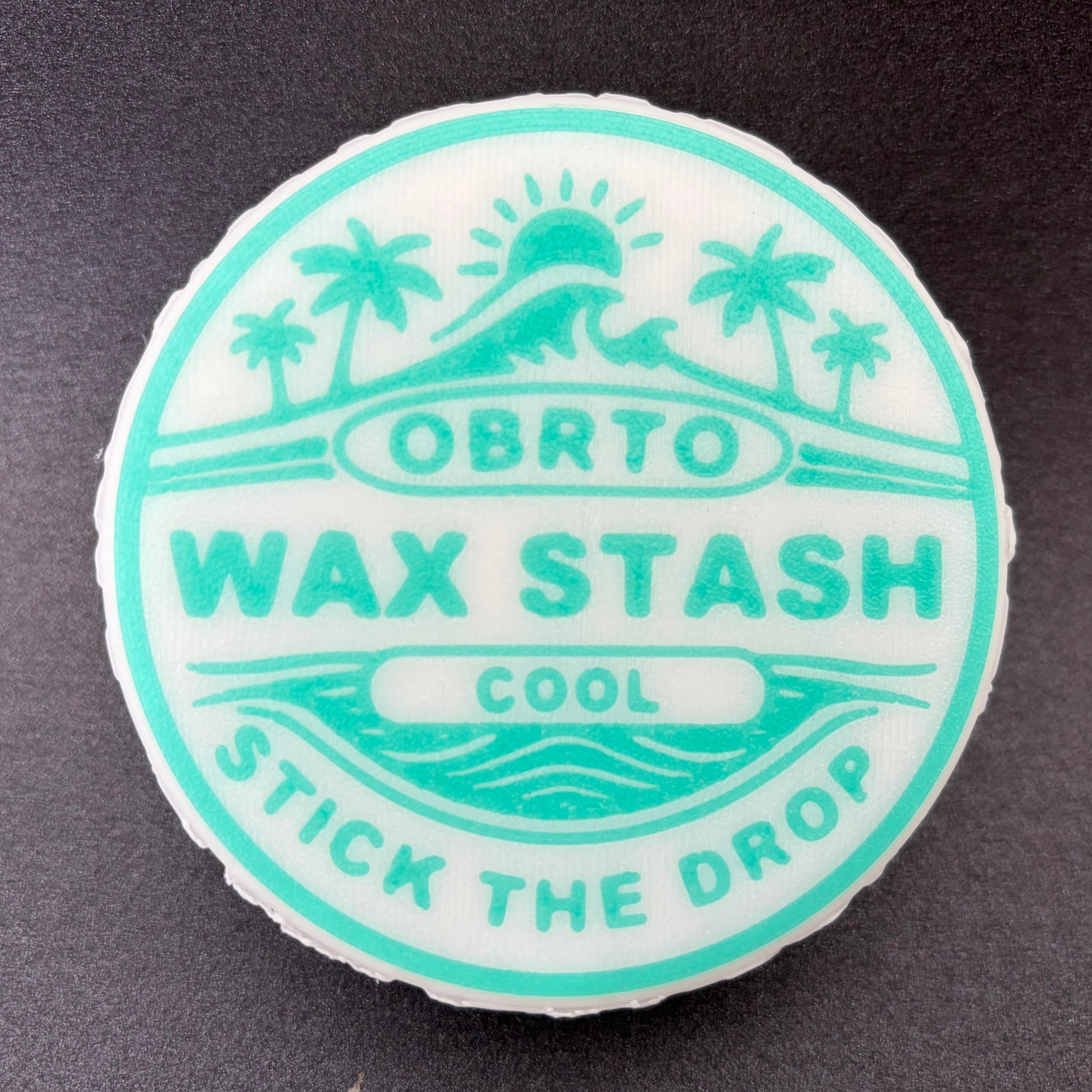 Green Round Wax stash cool surf wax holder