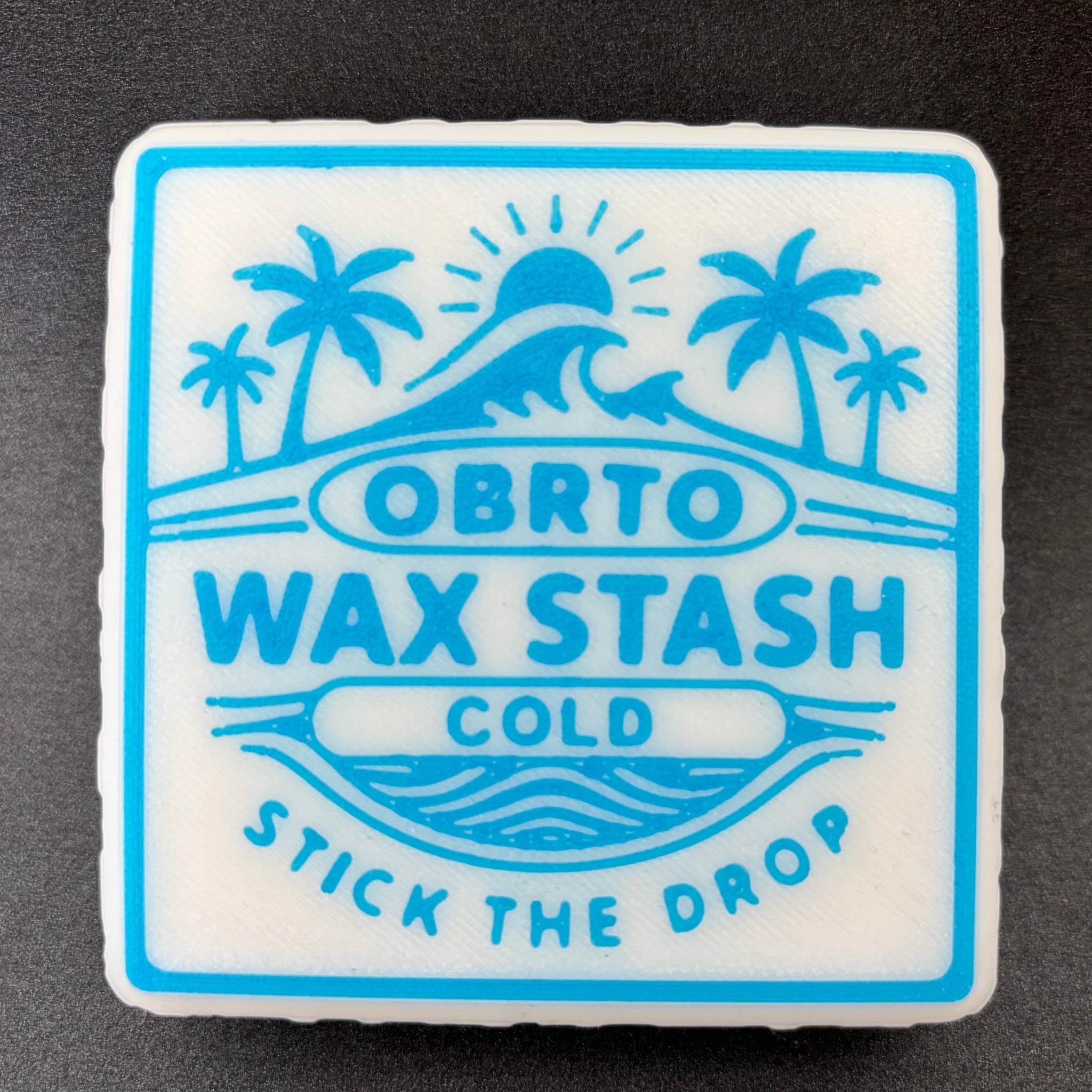 Blue Square Wax Stash surf wax holder