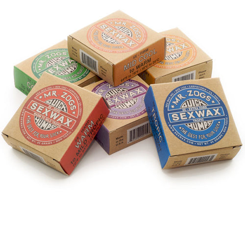 Mr. Zog’s Sex Wax Quick Humps surfboard wax for all water temperatures