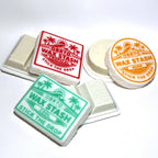 OBRTO Wax Stash surf wax containers in Round, Square and Rectangle shapes with temperature labels